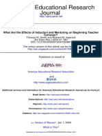 Journal American Educational Research: Turnover? What Are The Effects of Induction and Mentoring On Beginning Teacher