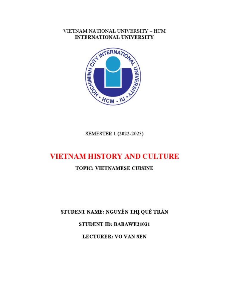 Overview of Vietnamese Cuisine History | PDF | Vietnamese Cuisine ...