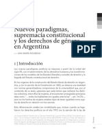Nuevos Paradigmas, Supremacía Constitucional y Los Derechos de Género en Argentina