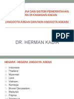 Dr. Herman Kadir: Bentuk Negara Dan Sistem Pemerintahan Negara Di Kawasan Asean (Anggota Asean Dan Non Anggota Asean)