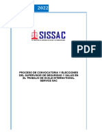 Proceso de Convocatoria Y Elecciones Del Supervisor de Seguridad Y Salud en El Trabajo de Scale International Service Sac
