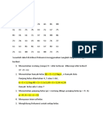 Distribusi Frekuensi Data Tes Bahasa Indonesia