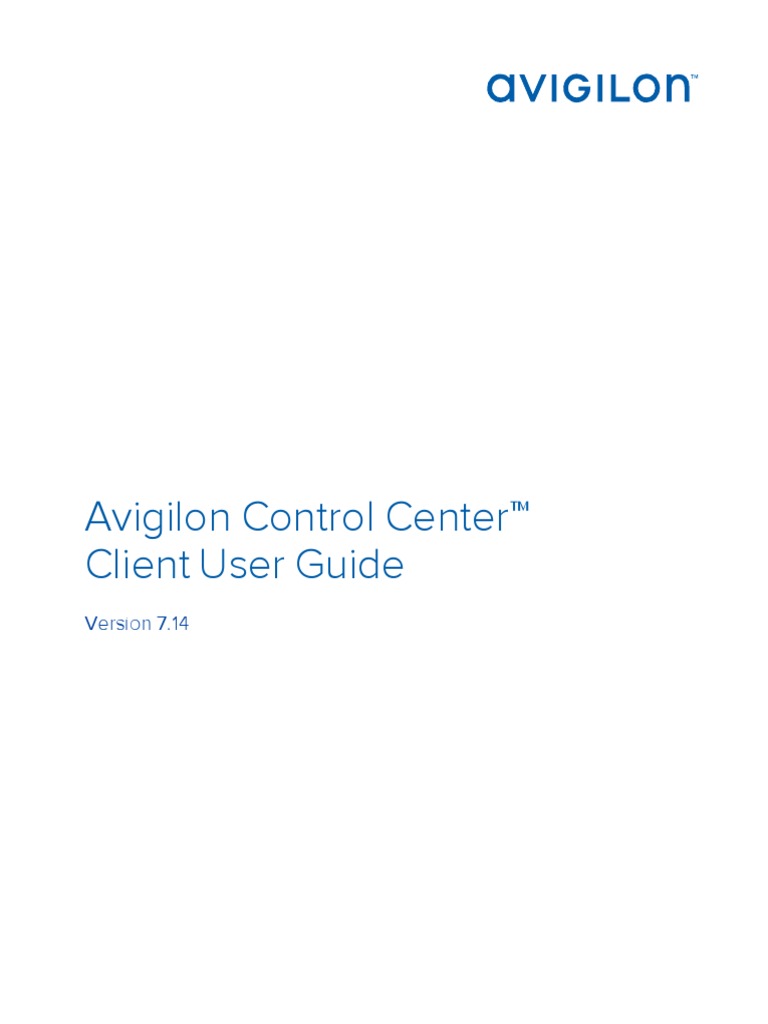 Avigilon Acc7 Client en PDF Login Icon