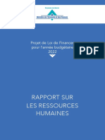 Rapport Sur Les Ressources Humaines: Projet de Loi de Finances Pour L'année Budgétaire 2022