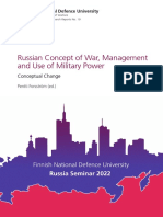 Russian Concept of War, Management and Use of Military Power-Conceptual Change - Editor - Pentti Forsström (2022.)