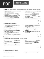 TEST 5 (Unit 5) : Vocabulary