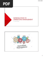 Introduction To Operations Management: Dr. Navneet Bhatt