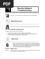 Reactive Network Troubleshooting: Lesson