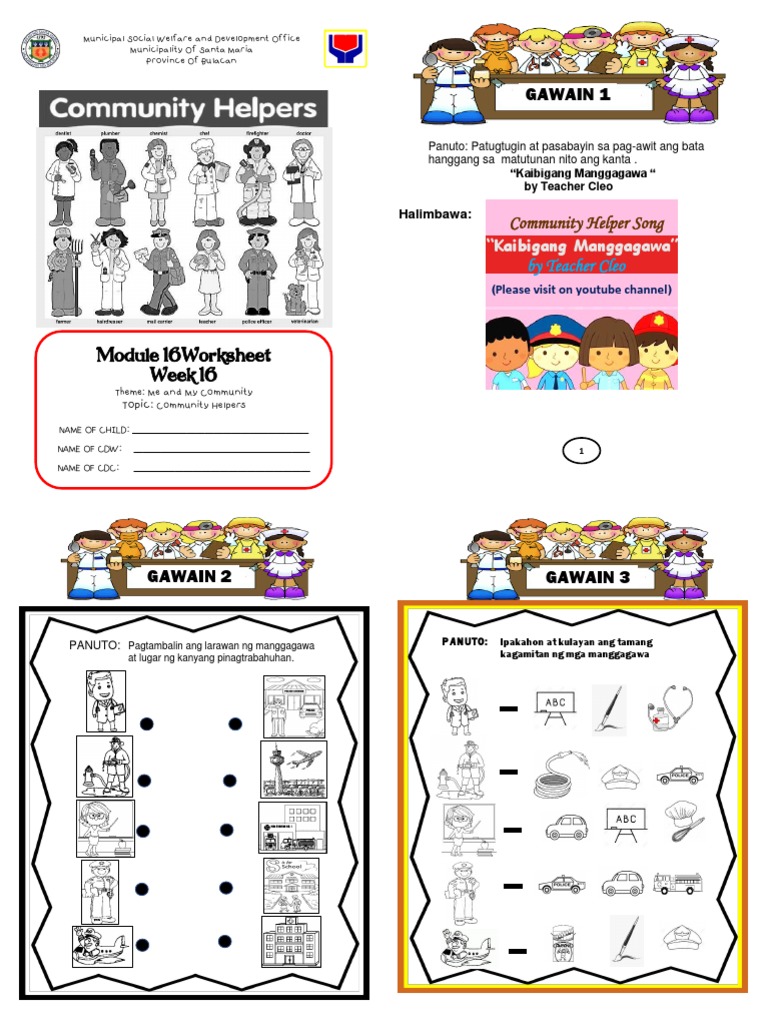 Week 16 Community Helpers | PDF