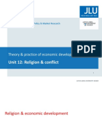 Unit 12: Religion & Conflict: Theory & Practice of Economic Development MK 67