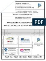 Note Des Hypotheses Generales Pour L'Ouvrage D'Art Sur Oued Zroud