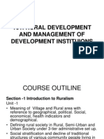 Rural Development and Management of Development Instituions