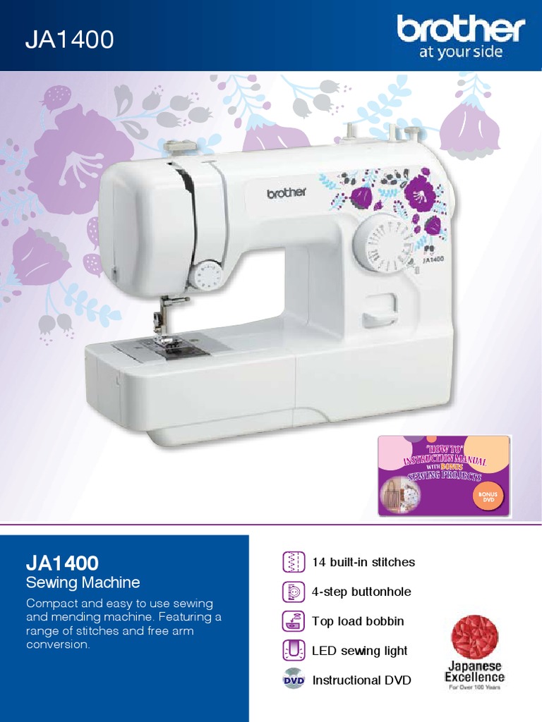 Compact JA1400 Sewing Machine Features | PDF