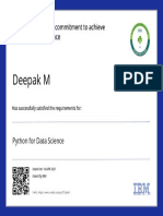 Deepak M: Python For Data Science