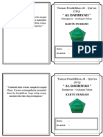 Kartu Prestasi TPQ Roudlotul Ulum