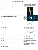 Changes of State: Specific Heat Capacity