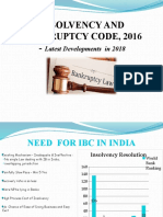 Insolvency and Bankruptcy Code, 2016: Latest Developments in 2018