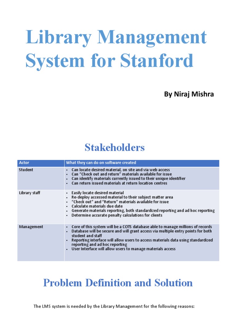 Library Management System | PDF | Libraries | Books