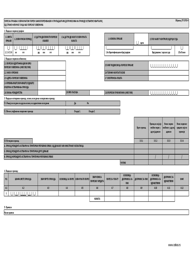 Obrazac PP Opo K PDF