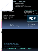 Syndrome Néphrotique: Proténinurie Adul 3g Enf 40mg/m2/hr Album 3,5 Oedeme Hyperchol Lipidurie