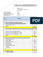 Rincian Biaya Operasional Pekerjaan (Bop) : NO. Uraian SAT