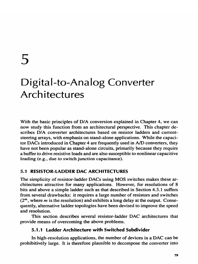 Resistor-Ladder DAC Architectures Explained | PDF | Digital To Analog ...