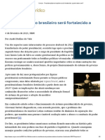 Presidencialismo brasileiro fortalecido em 2023