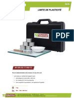 Limite de Plasticité: NF EN ISO 17 892-12
