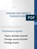 09 Foreign Tax Credit Foreign Losses