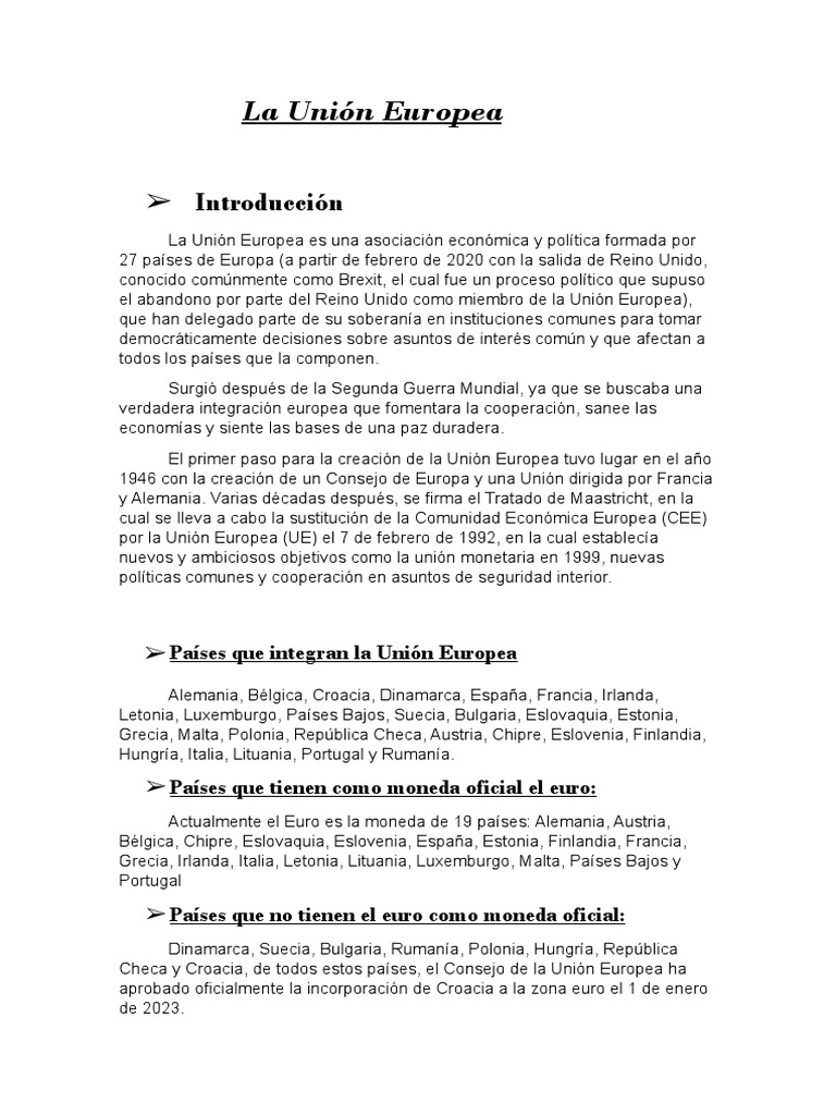 Guía de la Unión Europea y sus Instituciones | PDF | Parlamento Europeo ...