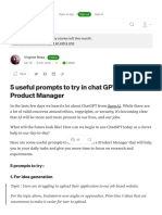 5 Useful Prompts To Try in Chat GPT As A Product