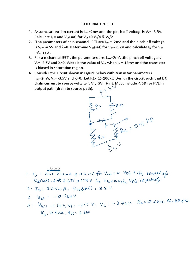 Tutorial On Jfet PDF