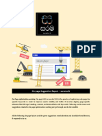 On-Page Optimization Report - Sarama - LK