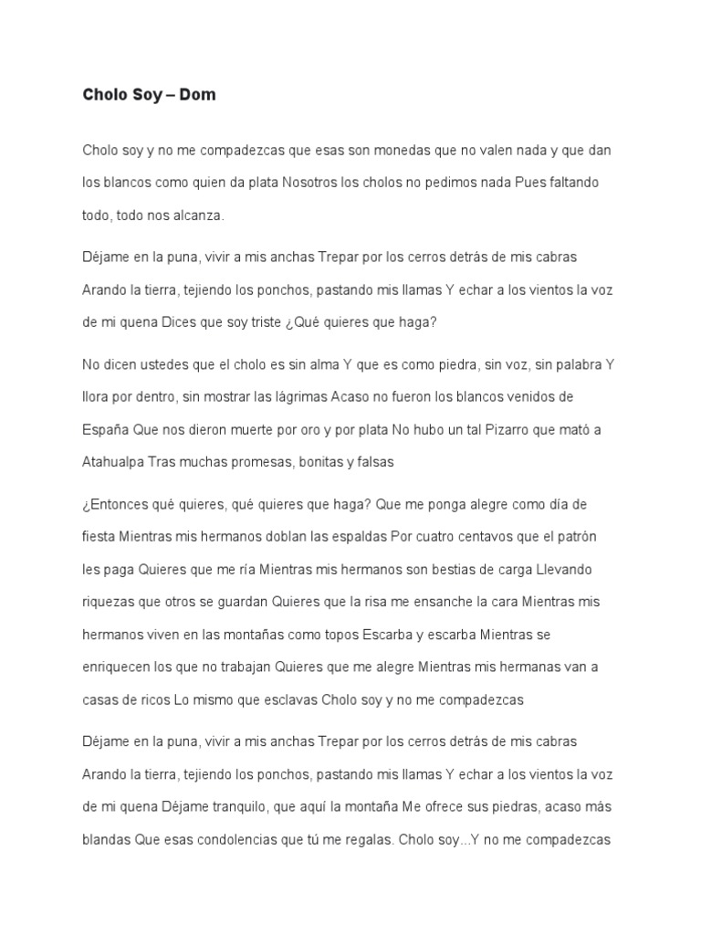 Cholo Soy PDF