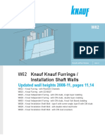 W62 Knauf Knauf Furrings /: Installation Shaft Walls