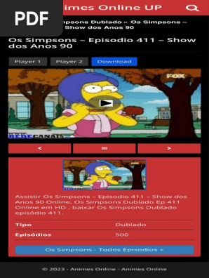 Home Os Simpsons Dublado Os Simpsons - Episodio 411 - Show Dos Anos 90