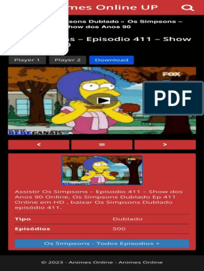 Home Os Simpsons Dublado Os Simpsons - Episodio 411 - Show Dos Anos 90