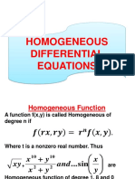 Solving Homogeneous Differential Equations