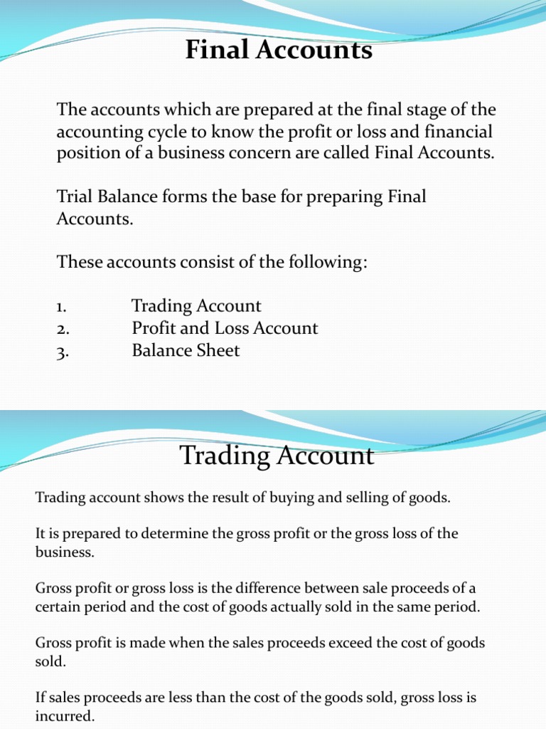 Final Accounts PDF