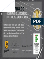 Certificado trabalho seminário online Ludopédio