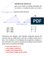 Congruência de triângulos: casos LLL, LAL, ALA e LAAo