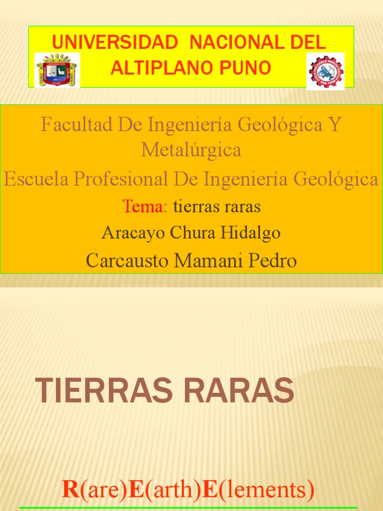 Tierras Raras: Características y Ubicación | PDF | Naturaleza ...
