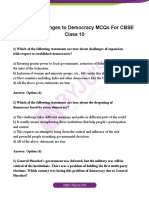 Challenges To Democracy MCQ