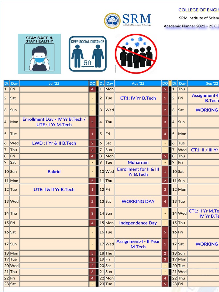 Academic Planner 2022 23 ODD PDF Academic Degree Career And