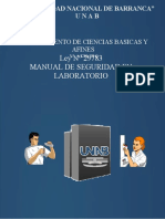 Ley #29783 Manual de Seguridad en Laboratorio: Departamento de Ciencias Basicas Y Afines Y Afines