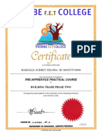 Building Trade Certificate Phase Two