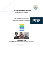 Universidad Nacional Del Altiplano Facultad de Enfermería: Guia de Enseñanza Del Curso: Proceso de Atencion de Enfermeria