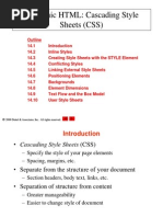 Dynamic HTML: Cascading Style Sheets (CSS)