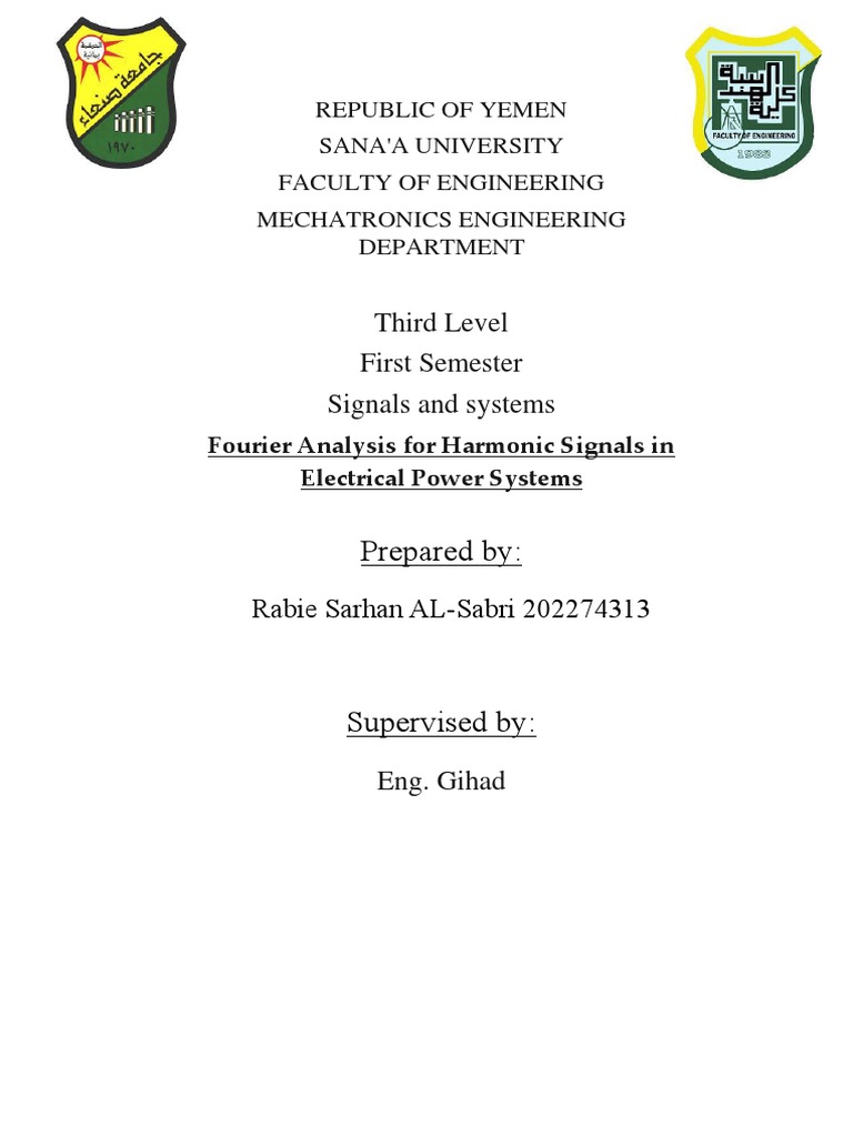 Fourier Analysis For Harmonic Signals In Electrica 1 Pdf Power