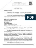 Poder Judiciário: Tribunal de Justiça Do Estado Da Bahia